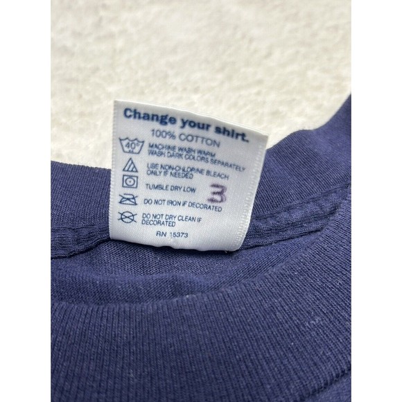 Vtg Y2K Dallas Cowboys NFL Navy Blue Logo Graphic T-Shirt Men’s Size Large - Picture 4 of 7